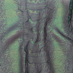 Metallic Double Layer Organza – Green and Blue Iridescent Stripes Metallic Double Layer Organza – Green and Blue Iridescent Stripes