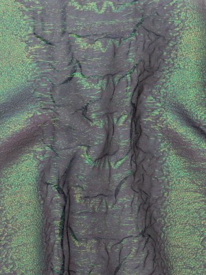 Metallic Double Layer Organza – Green and Blue Iridescent Stripes Metallic Double Layer Organza – Green and Blue Iridescent Stripes