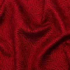 Metallic Red and Black Floral Double-Layer Organza Brocade Metallic Red and Black Floral Double-Layer Organza Brocade