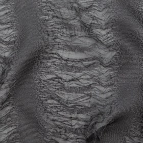 Metallic Double Layer Organza – Black and Silver Iridescent Stripes Metallic Double Layer Organza – Black and Silver Iridescent Stripes