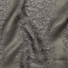 Metallic Double Layer Organza – Gold and Gray Iridescent Stripes Metallic Double Layer Organza – Gold and Gray Iridescent Stripes