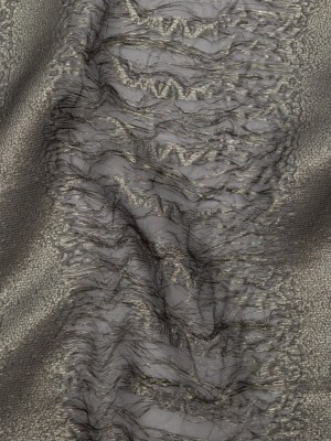 Metallic Double Layer Organza – Gold and Gray Iridescent Stripes Metallic Double Layer Organza – Gold and Gray Iridescent Stripes