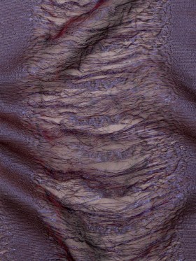 Metallic Double Layer Organza – Blue and Red Iridescent Stripes Metallic Double Layer Organza – Blue and Red Iridescent Stripes