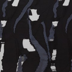 Metallic Navy and Black Luxury Crinkled Organza Burnout Brocade Metallic Navy and Black Luxury Crinkled Organza Burnout Brocade