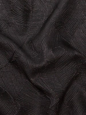 Luminous Black Double-Layer Organza Brocade Luminous Black Double-Layer Organza Brocade