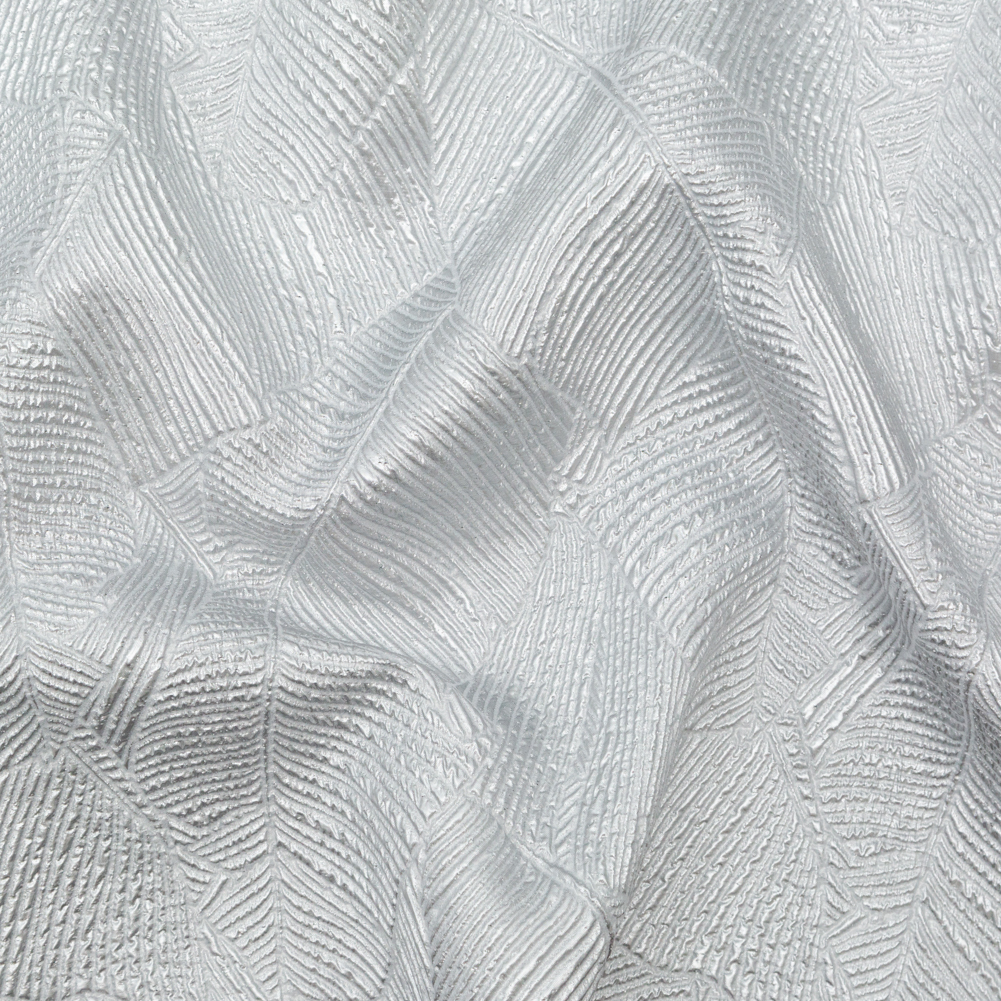 Luminous Silver Double-Layer Organza Brocade Luminous Silver Double-Layer Organza Brocade