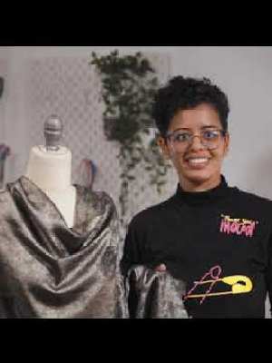 Drapey Metallic Polyester Woven – Gunmetal Black – Twinkle Stars Collection Drapey Metallic Polyester Woven – Gunmetal Black – Twinkle Stars Collection