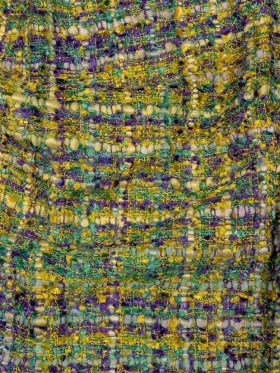 Viscose and Acrylic Chenille Tweed – Yellow, Dried Moss and Purple – Newcastle Collection Viscose and Acrylic Chenille Tweed – Yellow, Dried Moss and Purple – Newcastle Collection