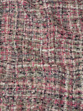 Viscose and Acrylic Chenille Tweed – Gray, Pale Sage and Orchid Pink – Newcastle Collection Viscose and Acrylic Chenille Tweed – Gray, Pale Sage and Orchid Pink – Newcastle Collection