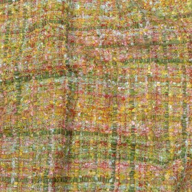 Viscose and Acrylic Chenille Tweed – Yellow, Minced Herb and Pink – Newcastle Collection Viscose and Acrylic Chenille Tweed – Yellow, Minced Herb and Pink – Newcastle Collection