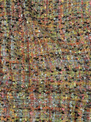 Viscose and Acrylic Chenille Tweed – Rainbow and Black Ink – Newcastle Collection Viscose and Acrylic Chenille Tweed – Rainbow and Black Ink – Newcastle Collection
