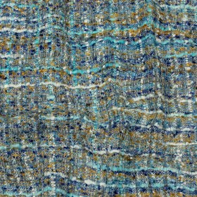 Viscose and Acrylic Chenille Tweed – Sky, Royal Blue, and Mustard – Newcastle Collection Viscose and Acrylic Chenille Tweed – Sky, Royal Blue, and Mustard – Newcastle Collection