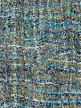 Viscose and Acrylic Chenille Tweed – Sky, Royal Blue, and Mustard – Newcastle Collection Viscose and Acrylic Chenille Tweed – Sky, Royal Blue, and Mustard – Newcastle Collection
