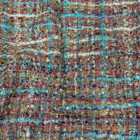 Viscose and Acrylic Chenille Tweed – Sky, Bronze Mist, and Magenta – Newcastle Collection Viscose and Acrylic Chenille Tweed – Sky, Bronze Mist, and Magenta – Newcastle Collection