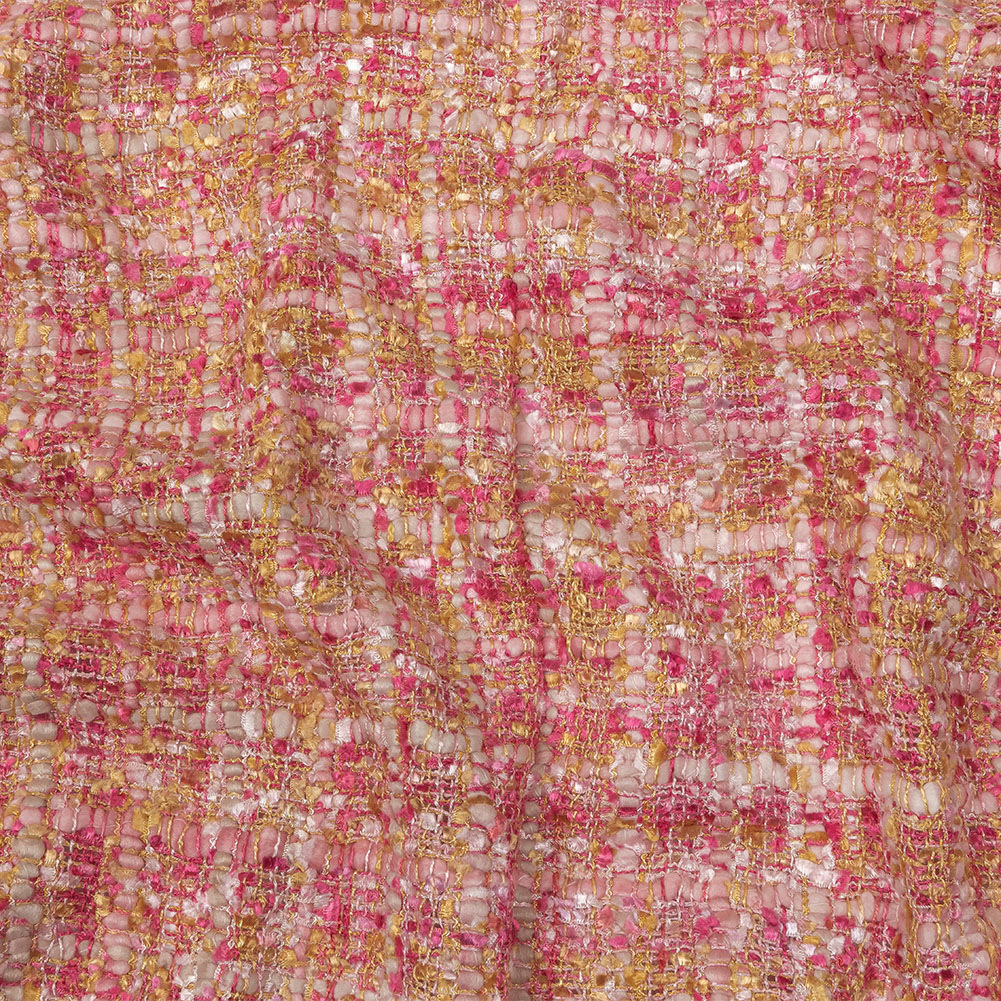 Viscose and Acrylic Chenille Tweed – Pink, Magenta and Yellow – Newcastle Collection Viscose and Acrylic Chenille Tweed – Pink, Magenta and Yellow – Newcastle Collection
