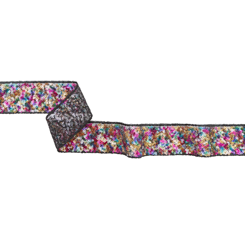 Italian Luminous Multicolor Sequins Trim – 1.5″ Italian Luminous Multicolor Sequins Trim – 1.5″