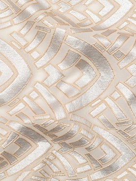 Metallic Gold, Silver and Ecru Geometric Luxury Brocade Metallic Gold, Silver and Ecru Geometric Luxury Brocade