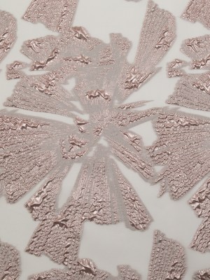 Metallic Rose and Warm Gray Large-Scale Burnout Floral Luxury Brocade Metallic Rose and Warm Gray Large-Scale Burnout Floral Luxury Brocade