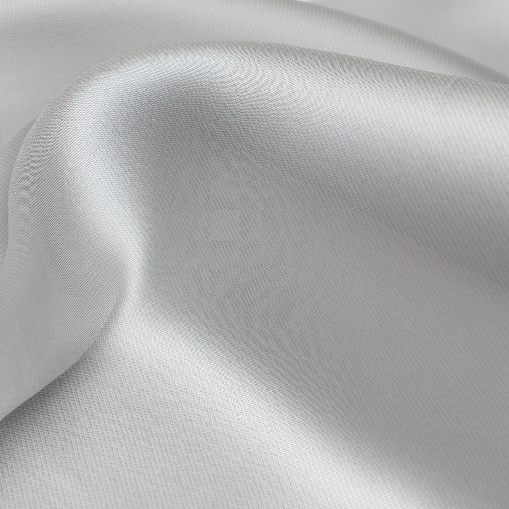 Satin-Faced Twill Organza – Luminous Silver – Anise Collection Satin-Faced Twill Organza – Luminous Silver – Anise Collection