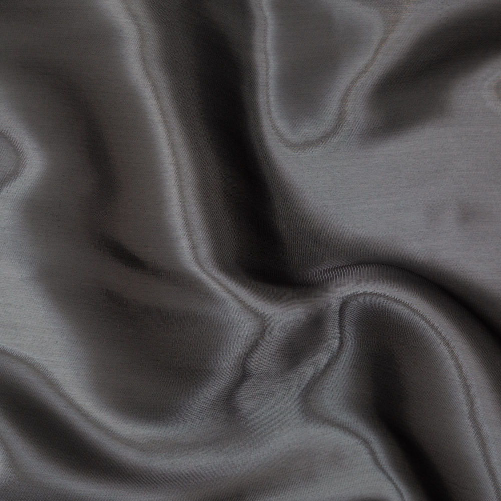 Satin-Faced Twill Organza – Luminous Dark Slate – Anise Collection Satin-Faced Twill Organza – Luminous Dark Slate – Anise Collection