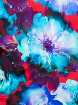 Mood Exclusive Italian Blue Windsor Wine and Purple Painterly Floral Digitally Printed Silk Charmeuse Mood Exclusive Italian Blue Windsor Wine and Purple Painterly Floral Digitally Printed Silk Charmeuse