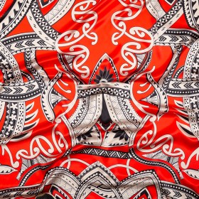 Mood Exclusive Italian Red and Black Large-Scale Digitally Printed Silk Charmeuse Panel Mood Exclusive Italian Red and Black Large-Scale Digitally Printed Silk Charmeuse Panel
