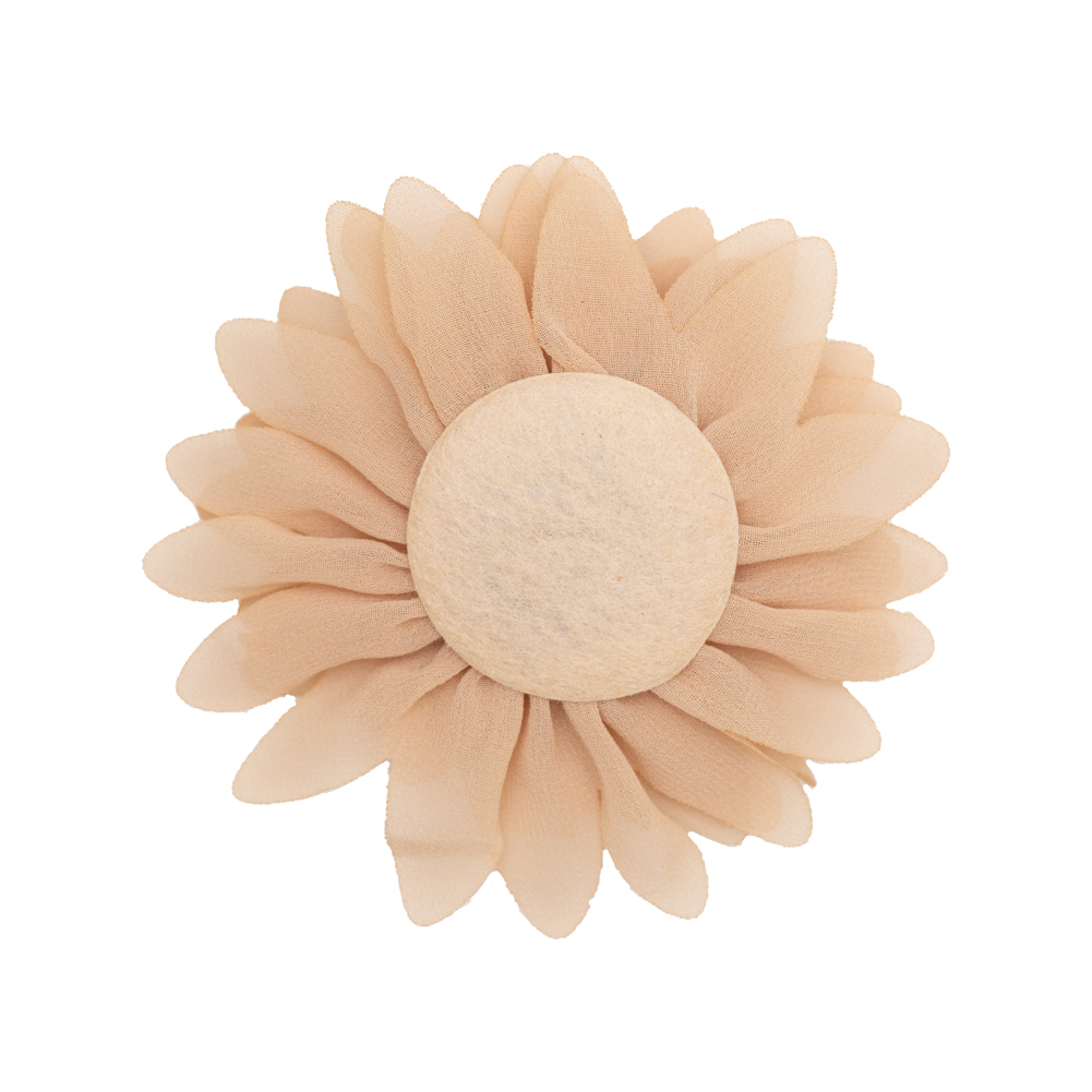 Italian Beige 3D Flower Applique - 4"
