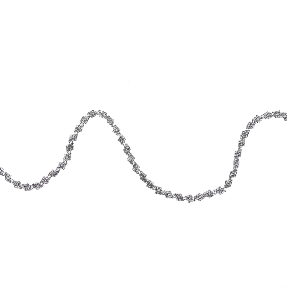 Italian Crystal and Silver Rhinestone Trim – 0.375″ Italian Crystal and Silver Rhinestone Trim – 0.375″