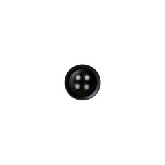 Italian Black Plastic 4-Hole Button – 14L/9mm Italian Black Plastic 4-Hole Button – 14L/9mm