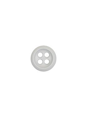 Italian White Plastic 4-Hole Button – 14L/9mm Italian White Plastic 4-Hole Button – 14L/9mm