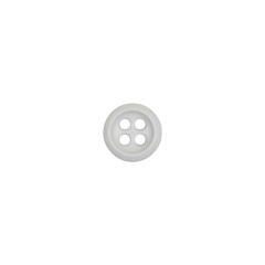 Italian White Plastic 4-Hole Button – 14L/9mm Italian White Plastic 4-Hole Button – 14L/9mm