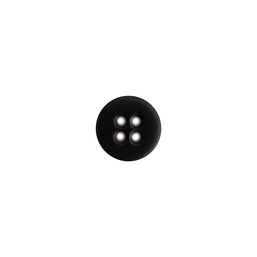 Italian Black Plastic 4-Hole Button – 16L/10mm Italian Black Plastic 4-Hole Button – 16L/10mm
