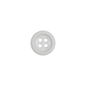Italian White Plastic 4-Hole Button – 18L/11.5mm Italian White Plastic 4-Hole Button – 18L/11.5mm
