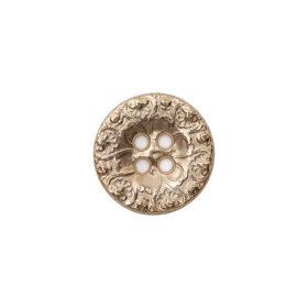 Italian Gold Ornate Metal Zamac Button – 24L/15MM Italian Gold Ornate Metal Zamac Button – 24L/15MM