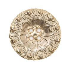 Italian Gold Ornate Metal Zamac Button – 44L/28mm Italian Gold Ornate Metal Zamac Button – 44L/28mm