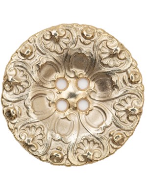 Italian Gold Ornate Metal Zamac Button – 44L/28mm Italian Gold Ornate Metal Zamac Button – 44L/28mm