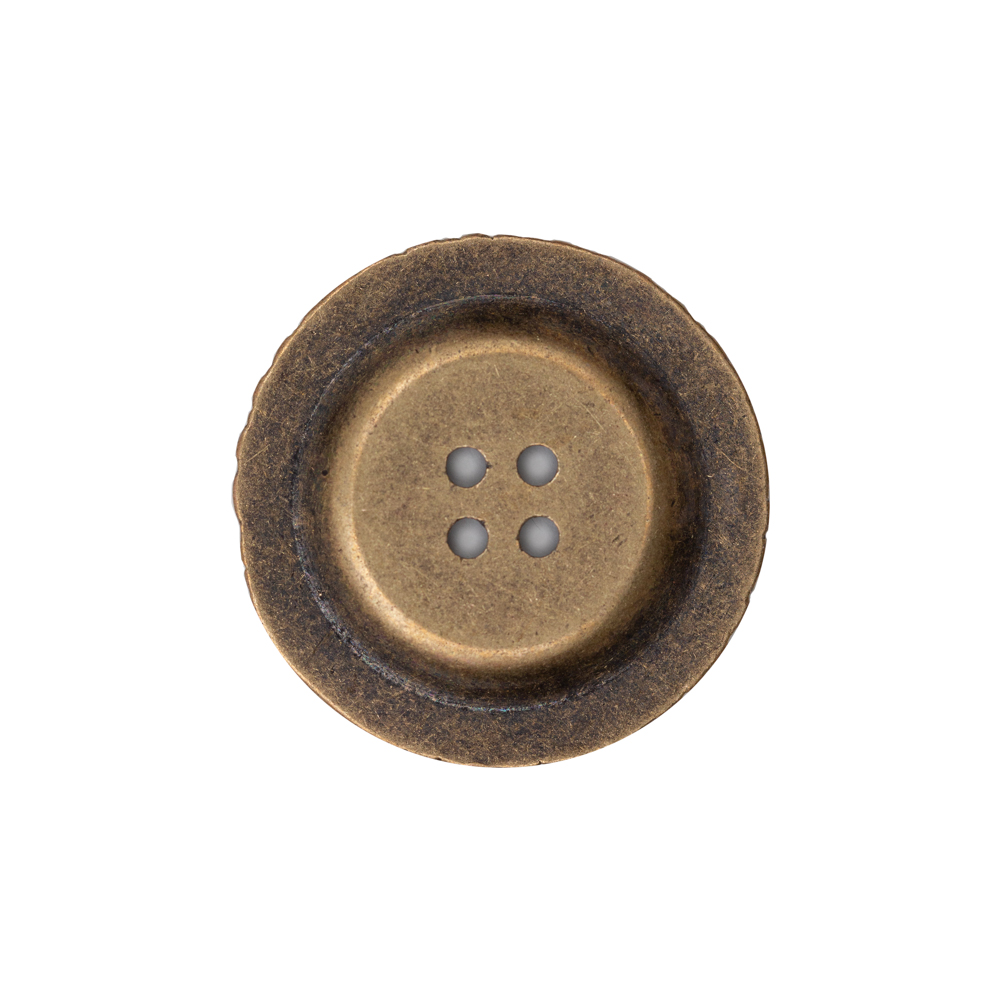 Italian Antique Gold Ornate Metal Zamac Button – 36L/23mm Italian Antique Gold Ornate Metal Zamac Button – 36L/23mm