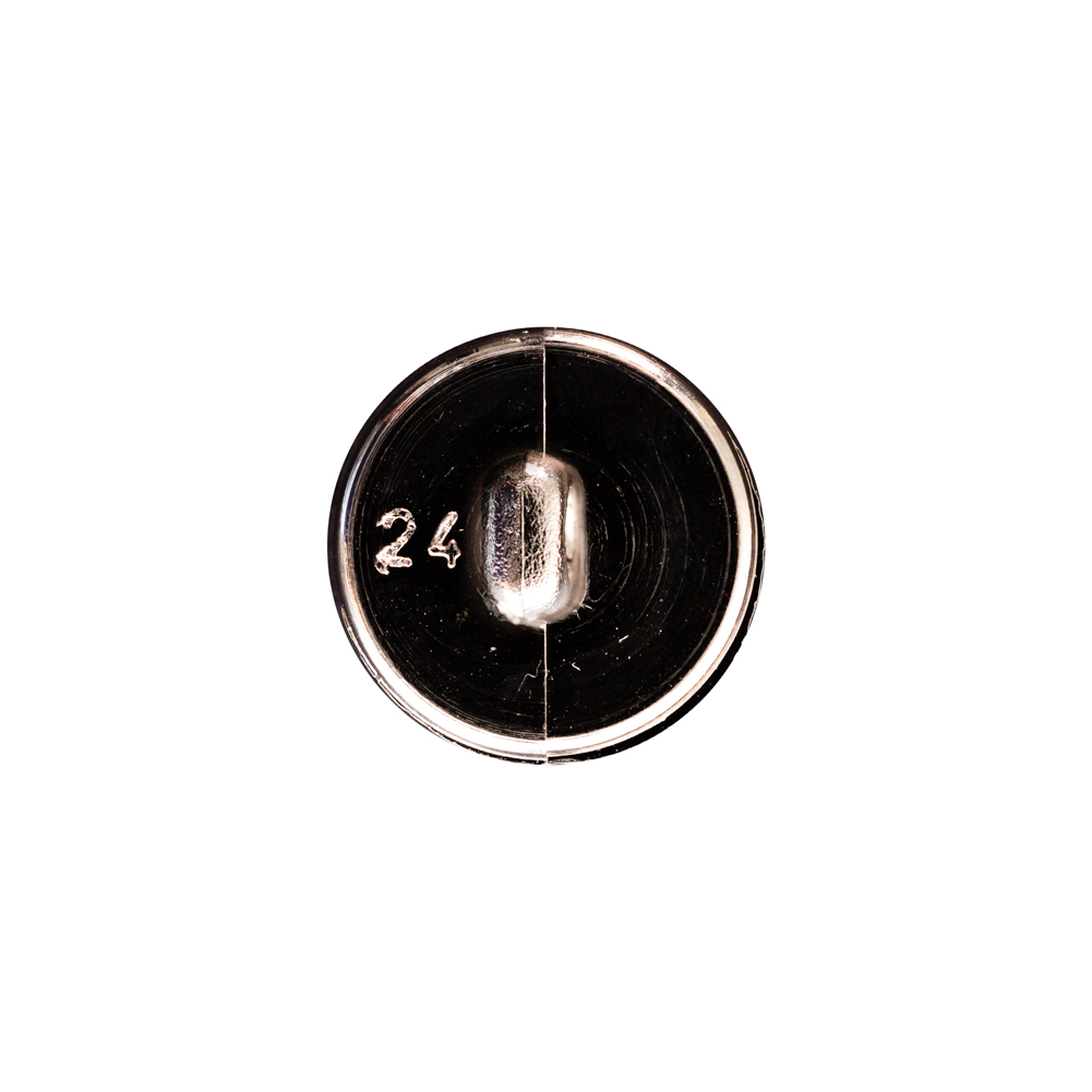 Italian Silver Domed Plastic Shank-Back Button – 24L/15mm Italian Silver Domed Plastic Shank-Back Button – 24L/15mm