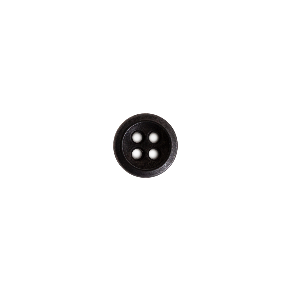 Italian Black Metal 4-Hole Button – 14L/9mm Italian Black Metal 4-Hole Button – 14L/9mm