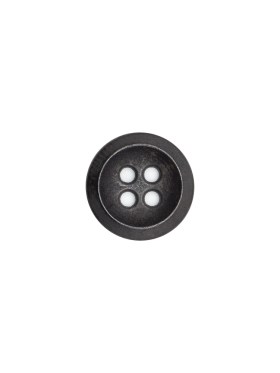 Italian Black Metal 4-Hole Button – 18L/11.5mm Italian Black Metal 4-Hole Button – 18L/11.5mm