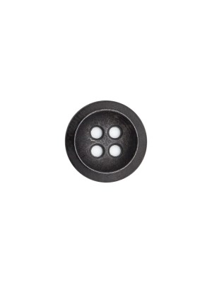 Italian Black Metal 4-Hole Button – 18L/11.5mm Italian Black Metal 4-Hole Button – 18L/11.5mm