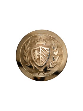 Italian Gold Crest Metal Shank Button – 32L/20mm Italian Gold Crest Metal Shank Button – 32L/20mm