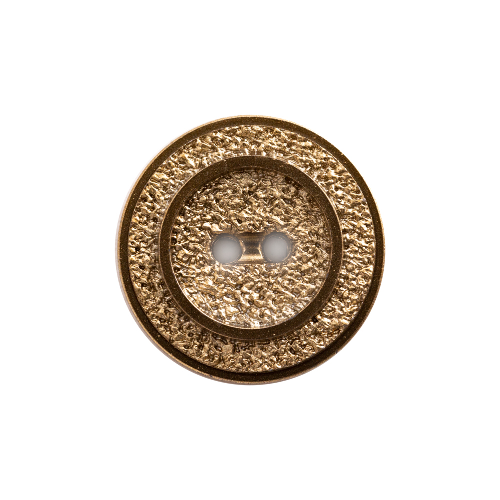 Italian Gold Gravel 2-Hole Button – 36L/23mm Italian Gold Gravel 2-Hole Button – 36L/23mm