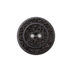 Italian Black Gravel 2-Hole Button – 36L/23mm Italian Black Gravel 2-Hole Button – 36L/23mm
