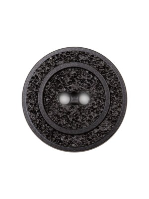 Italian Black Gravel 2-Hole Button – 36L/23mm Italian Black Gravel 2-Hole Button – 36L/23mm