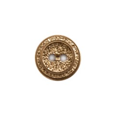 Italian Gold Gravel 2-Hole Button – 24L/15mm Italian Gold Gravel 2-Hole Button – 24L/15mm