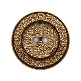 Italian Gold Gravel 2-Hole Button – 44L/28mm Italian Gold Gravel 2-Hole Button – 44L/28mm