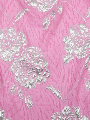 Metallic Silver and Wild Orchid Rosy Luxury Brocade Metallic Silver and Wild Orchid Rosy Luxury Brocade