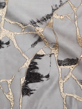 Metallic Gold, London Fog and Black Satin-Faced Abstract Luxury Brocade Metallic Gold, London Fog and Black Satin-Faced Abstract Luxury Brocade