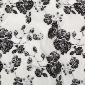 Metallic Black and White Alyssum Rosy Luxury Brocade Metallic Black and White Alyssum Rosy Luxury Brocade